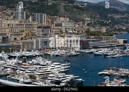 De plus, vue, Port, Hercule, Monaco, Monte Carlo Banque D'Images