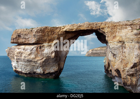 Fenêtre d'azur l'île de Gozo, à Malte Banque D'Images