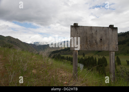 Blank sign in Payette National Forest Florida Banque D'Images