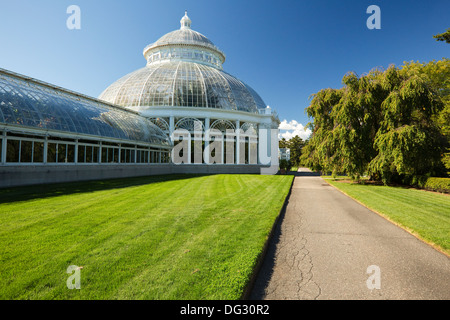 L'Enid A. Haupt Conservatory au Jardin Botanique de New York dans le Bronx Banque D'Images