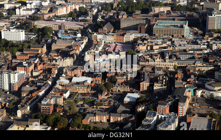 Vue aérienne du centre-ville de Northampton Banque D'Images