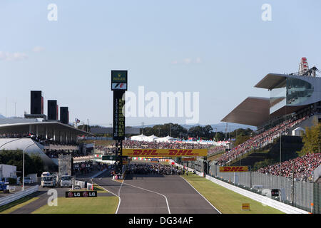 Suzuka, au Japon. 13e Octobre 2013. Sport Automobile : Championnat du Monde de Formule 1 de la FIA 2013, Grand Prix du Japon, grille de départ : dpa Crédit photo alliance/Alamy Live News Banque D'Images