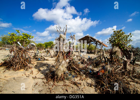 Plage sale sur l'île de Lombok. L'Indonésie. Banque D'Images