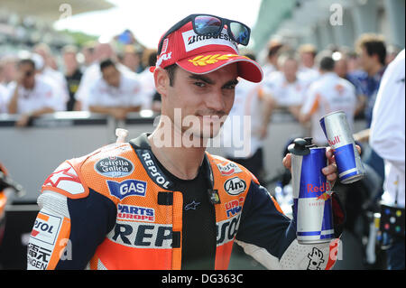 Sepang, en Malaisie. 13 octobre 2013. Dani Pedrosa (Repsol Honda Team) lors de la course à Sepang Circuit Crédit : Gaetano Piazzolla/Alamy Live News Banque D'Images