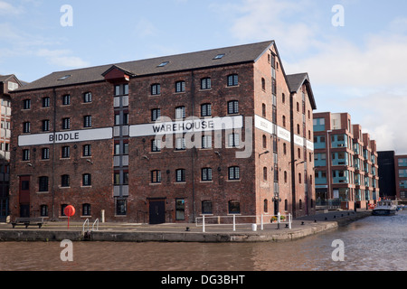 Biddle Warehouse, Gloucester Docks, Gloucestershire, Angleterre, Royaume-Uni Banque D'Images