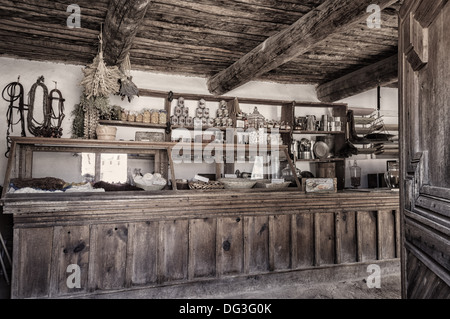 El Tiendita (Country Store), El Rancho de la Golondrinas, Los Pinos Road, Santa Fe, Nouveau Mexique Banque D'Images