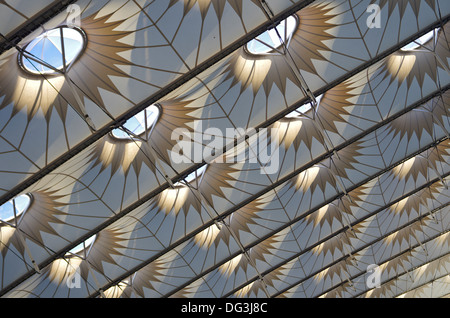 Détail du toit du complexe sportif national Olimpiyskiy (stade Olympique) à Kiev Ukraine Banque D'Images