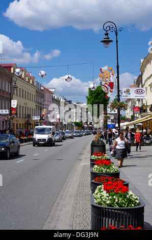 Nowy Swiat Vue vers le bas dans la vieille ville de Varsovie au cours de l'EURO 2012, Pologne Banque D'Images