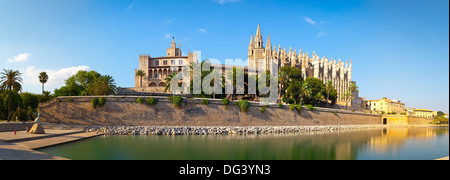 Cathédrale La Seu, Palma de Mallorca, Majorque, Iles Baléares, Espagne, Méditerranée, Europe Banque D'Images