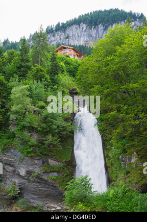 Reichenbach Falls, endroit fictif de Sherlock Holmes' la mort, Meiringen, Suisse, Europe Banque D'Images
