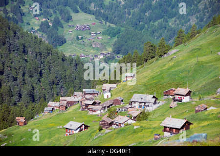 Village de montagne, Zermatt, Valais, Alpes Suisses, Suisse, Europe Banque D'Images