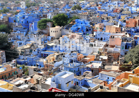 La ville bleue, Jodhpur, Rajasthan, Inde, Asie Banque D'Images