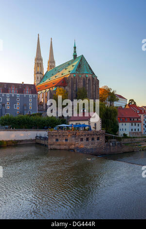 Allemagne/Saxe/Görlitz Görlitz, vue sur la ville avec l', 'Peterskirche 03 Oct 2013 Banque D'Images