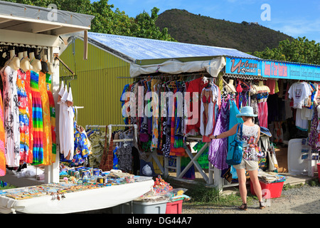 Magasin d'artisanat à Road Town, Tortola, Îles Vierges britanniques, Antilles, Caraïbes, Amérique Centrale Banque D'Images