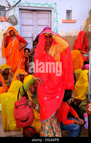 Les femmes du Rajasthan, Pushkar, Rajasthan, Inde, Asie Banque D'Images