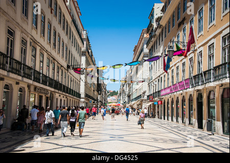 La vieille ville de Baixa à Lisbonne, Portugal, Europe Banque D'Images