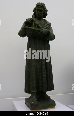 Sculpture de Nicolas Copernic dans le musée à Gdansk en Pologne, 7 août 2013. Photo : Beate Schleep/dpa Banque D'Images