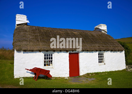 Maison traditionnelle, Cregneash, Île de Man,Europe Banque D'Images