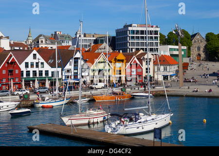 Le pittoresque port de Stavanger, Stavanger, Rogaland, Norvège, Scandinavie, Europe Banque D'Images