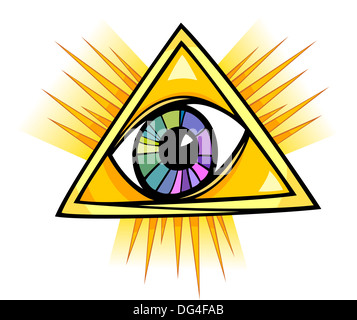 Eye of Providence Illustration Cartoon Clip Art Banque D'Images