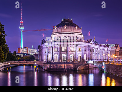 L'île des musées et la tour de télévision de Berlin, Allemagne. Banque D'Images