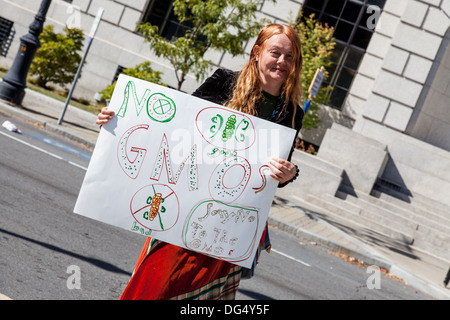 Mars contre Monsanto à Albany, État de New York Banque D'Images