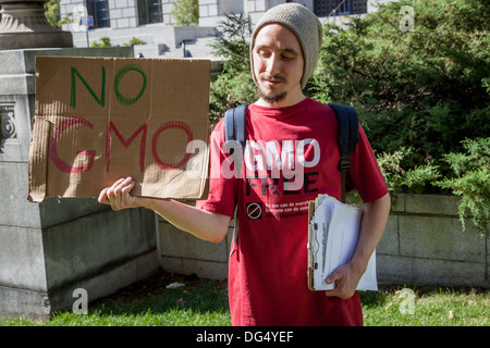 Mars contre Monsanto à Albany, État de New York Banque D'Images