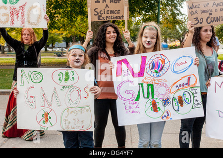 Mars contre Monsanto à Albany, État de New York Banque D'Images