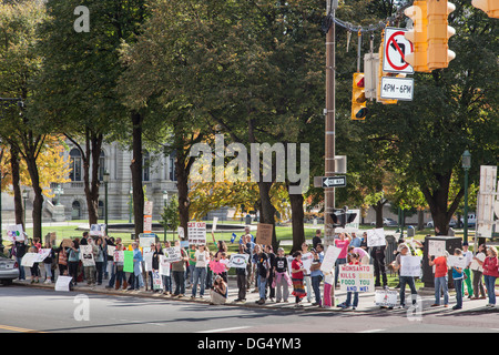 Mars contre Monsanto à Albany, État de New York Banque D'Images