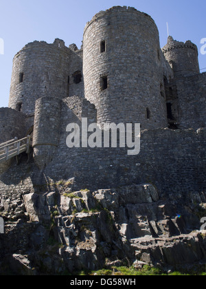 Château de Harlech, Galles, Royaume-Uni Banque D'Images