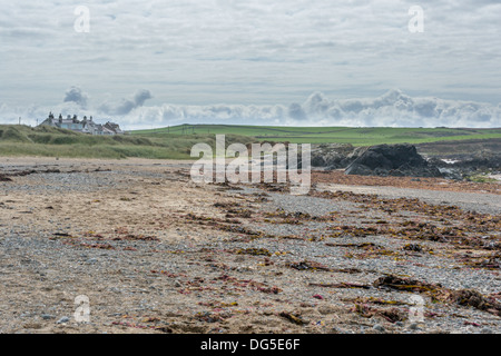 Vue depuis Nobla Porth, conseil informatique, de l'île d'Anglesey, dans le Nord du Pays de Galles Banque D'Images