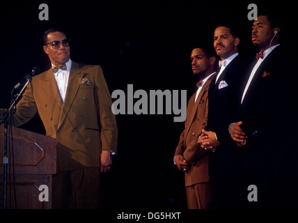 La ville de New York, NY - 1992 Ministre Louis Farrakhan, Nation de l'Islam Banque D'Images