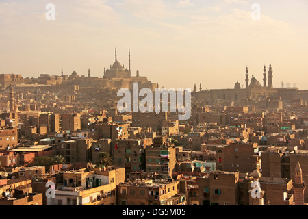 Vue du vieux Caire, Égypte mosquée formulaire Banque D'Images