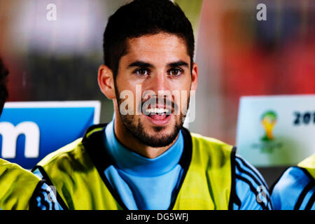 Palma de Mallorca, Espagne. © D. Oct 11, 2013. Isco (ESP) Football / Coupe du Monde de football : le Brésil 2014 Groupe I de la Zone européenne de qualification match entre l'Espagne 2-1 Bélarus à l'Iberostar Estadi à Palma de Mallorca, Espagne. © D .Nakashima/AFLO/Alamy Live News Banque D'Images