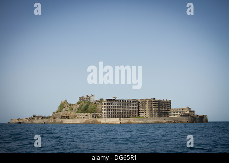 L'île de Hashima, l'île de charbon vieille ruine au Japon appelés Hashima Banque D'Images