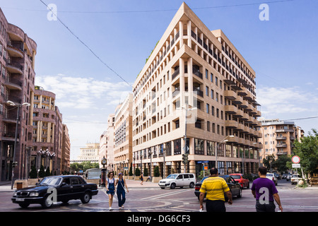 Le nord de l'Avenue au centre-ville d'Erevan, Arménie Banque D'Images