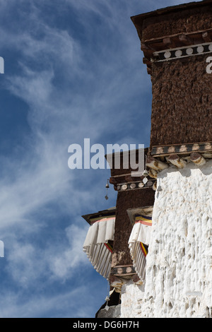 Une vue sur le toit de la monastère Palkhor au Tibet Province en Chine Banque D'Images