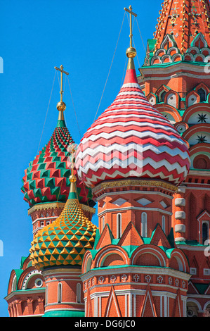 Moscou la Cathédrale St Basile coupole Banque D'Images