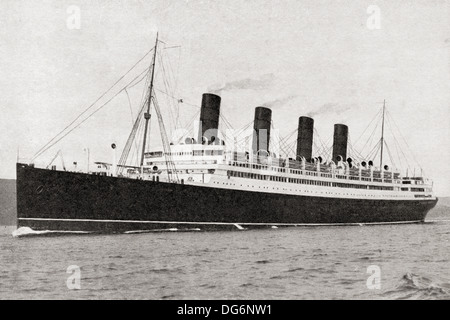 RMS Aquitania Cunard paquebot. De La Romance du navire marchand, publié en 1931. Banque D'Images