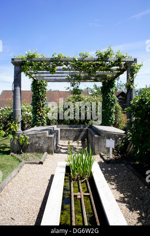 Le Triclinium, ou d''un coin repas extérieur, à Fishbourne Roman Palace, West Sussex, Angleterre Banque D'Images