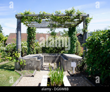 Le Triclinium, ou d''un coin repas extérieur, à Fishbourne Roman Palace, West Sussex, Angleterre Banque D'Images