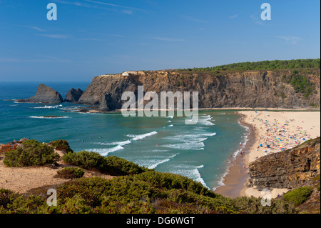 Le Portugal, l'Algarve, Praia de Odeceixe beach, sur la Costa Vicentina, sur les frontières de l'Alentejo Banque D'Images