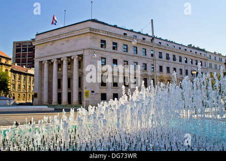 Banque nationale croate à Zagreb, de la banque centrale de Croatie Banque D'Images