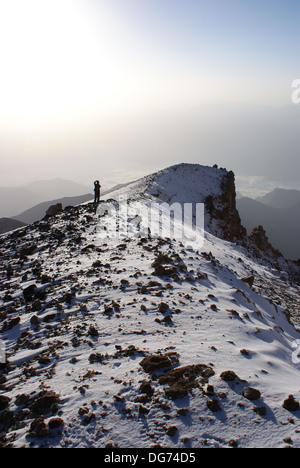 Sur le mont Damavand, Iran Banque D'Images