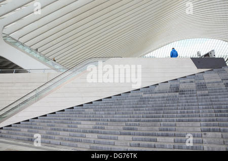 La gare de Liège-Guillemins conçue par l'architecte Santiago Calatrava à Liège Belgique Banque D'Images