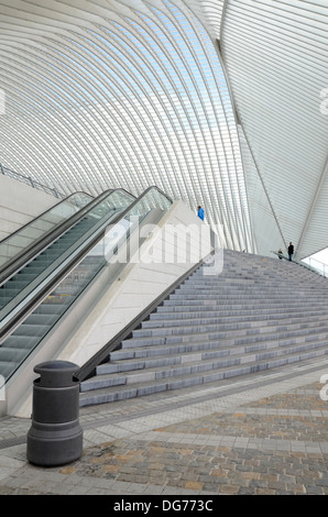 La gare de Liège-Guillemins conçue par l'architecte Santiago Calatrava à Liège Belgique Banque D'Images