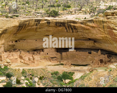 La falaise,habitation Maison longue à Mesa Verde National Park, Colorado Banque D'Images