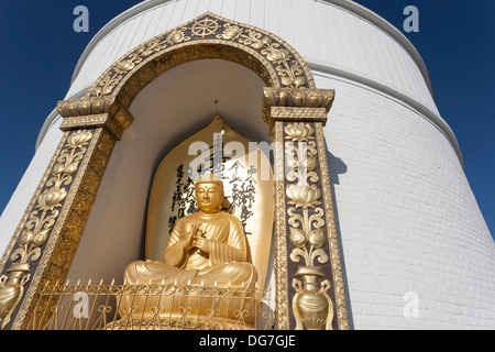 Shanti Stupa - Pokhara Pokhara, vallée de Pokhara, Népal, Zone Gandaki Banque D'Images