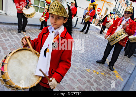 Judios (colinegros juifs à queue noire). Semaine sainte procession.Baena. CÃ³Rdoba province. Espagne Banque D'Images