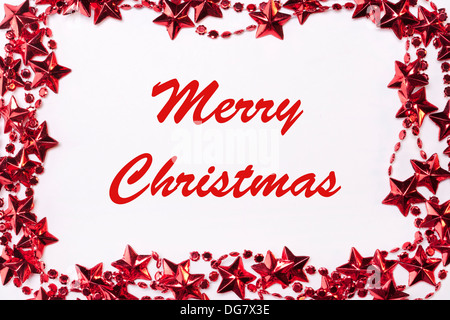 Cadre de Noël avec Merry Christmas text Banque D'Images